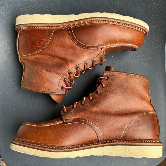 Red Wing Heritage 6" Classic Moc Toe Copper Rough & Tough Leather 1907 Men's 12D - Picture 9 of 12